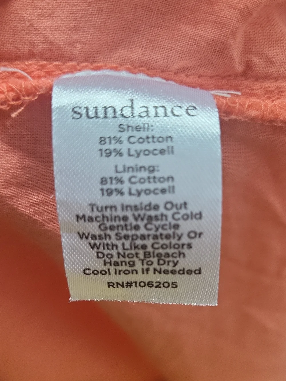 Sundance Coral Ruffled V-Neck Dress. Size M